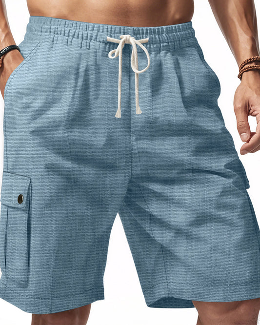 Men's Fashion Wool Linen Pocket Beach Pants