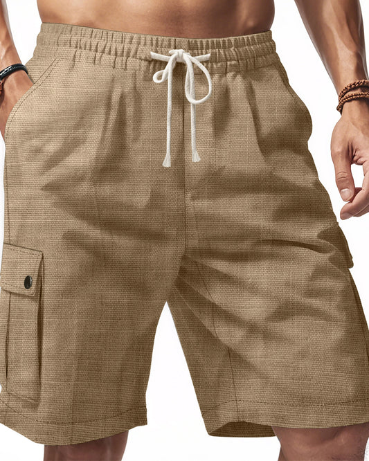 Men's Fashion Wool Linen Pocket Beach Pants