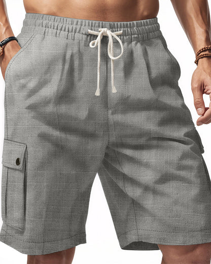 Men's Fashion Wool Linen Pocket Beach Pants