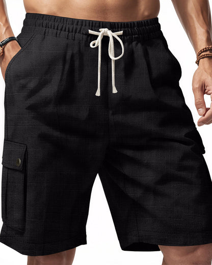 Men's Fashion Wool Linen Pocket Beach Pants