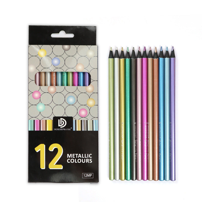 12-color Metallic Colored Pencils